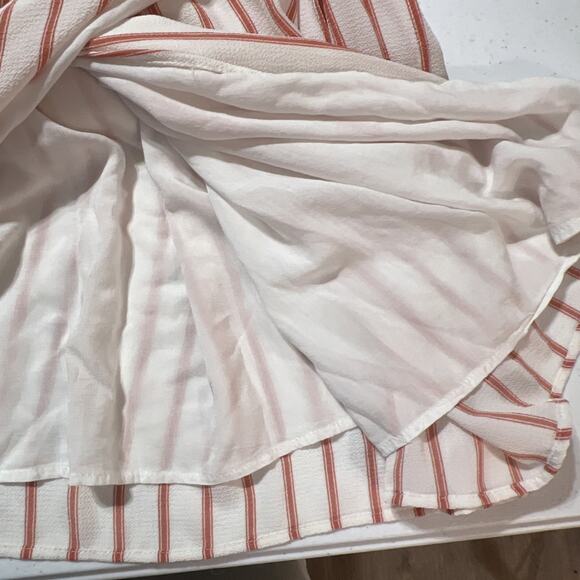 Sage The Label Size Large Wrap dress mini striped adjustable lined button close - Picture 8 of 11